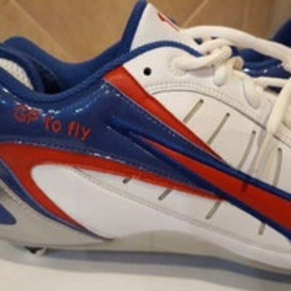 NEW Nike ID GP to FLY Sports Cleats Classic Red White & Blue w Logo spike KEY 13 - Picture 3 of 8